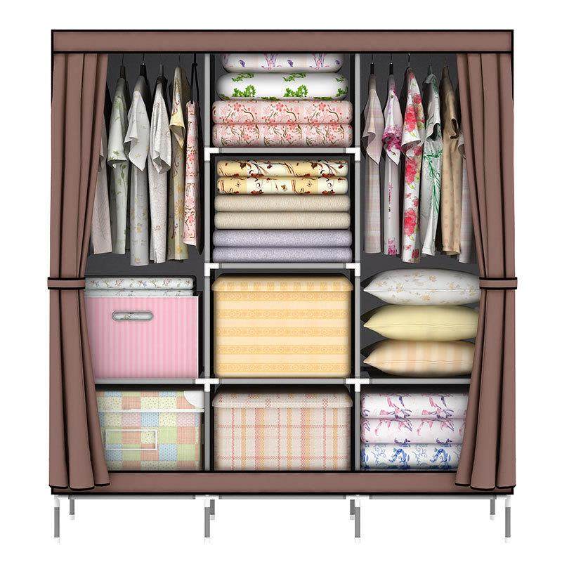 壹加壹简量衣柜大号固易钢管布衣柜ZKM大容衣柜简易布衣加柜组合