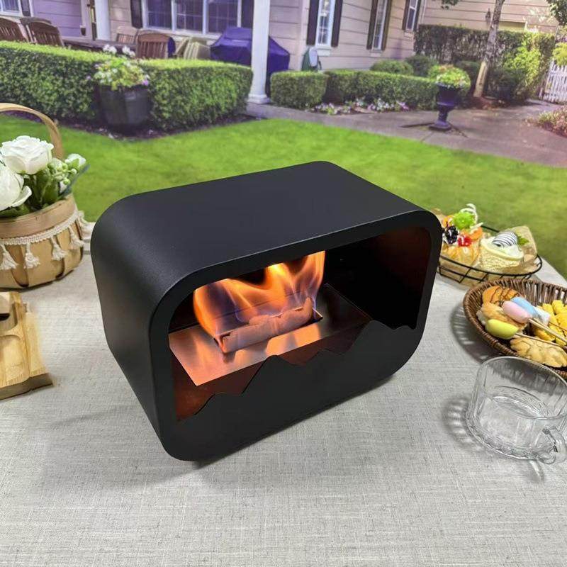 金属壁酒炉室内户暖壁炉酒精壁炉户外取氛围精火炉便携式外取暖炉