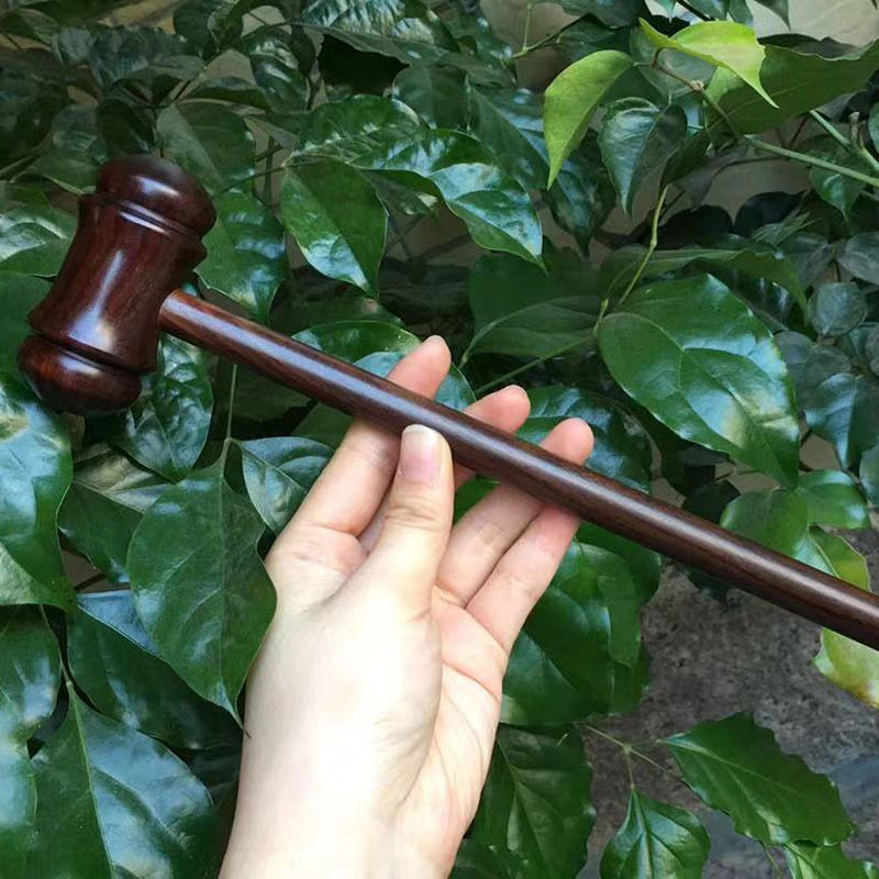 大红酸枝木质按摩锤中老年健身