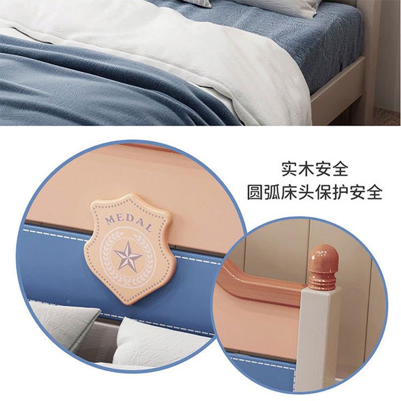 儿童床孩实木床61848180头单床简约地中海美式人童趣经济男型床垫