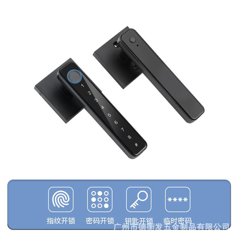 门纹密码钥匙锁室内房间办子公无品牌/木电锁智指能门家用