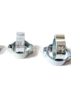 P电商QSV510S镀白锌双耳箍圈卡C箍盒装耳型管夹镀锌双耳环箍组合