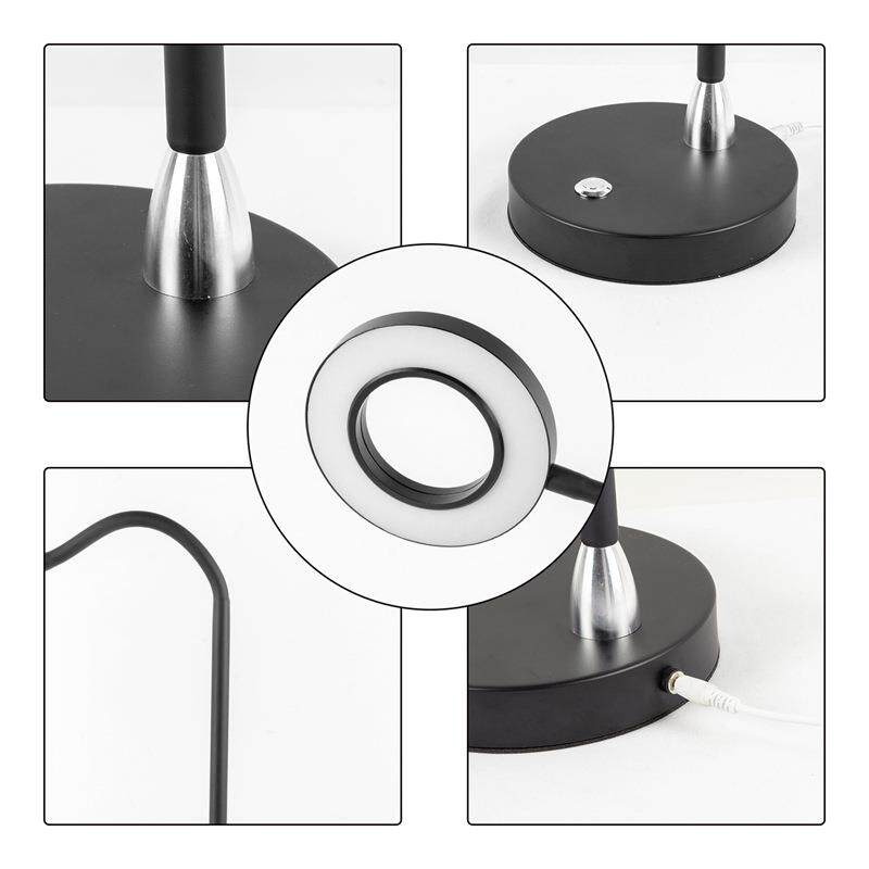 阅LD触摸E调金属台LWN灯12W高亮学生学习光卧室床头读台灯T201D