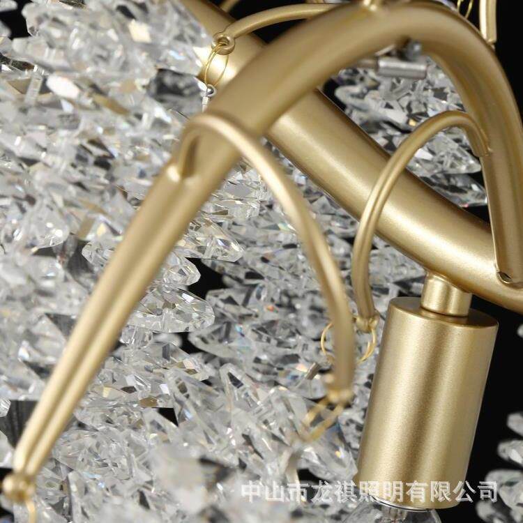 餐厅吊灯法式复方古蜡烛长PIA感形餐桌设计高端灯饭厅吧台树枝灯