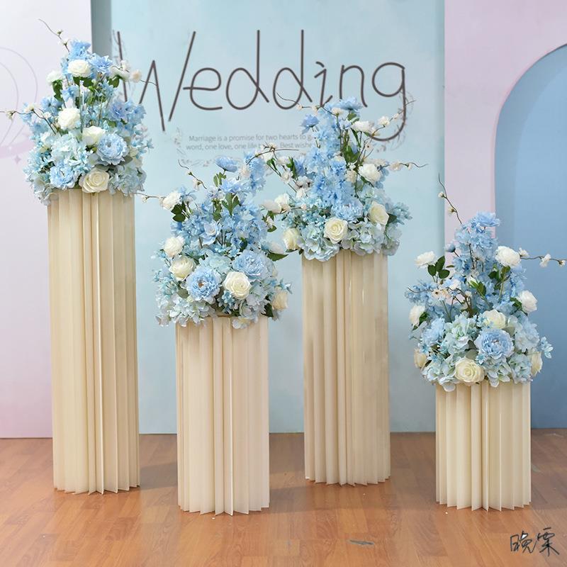 柱仿立真花花10066494拱门绢花折纸花柱装饰布景柱仿真摆件甜品台