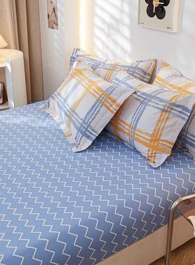 025新TD-60053款12372斜纹棉喷气全棉印花纯单床笠床笠单件单品床