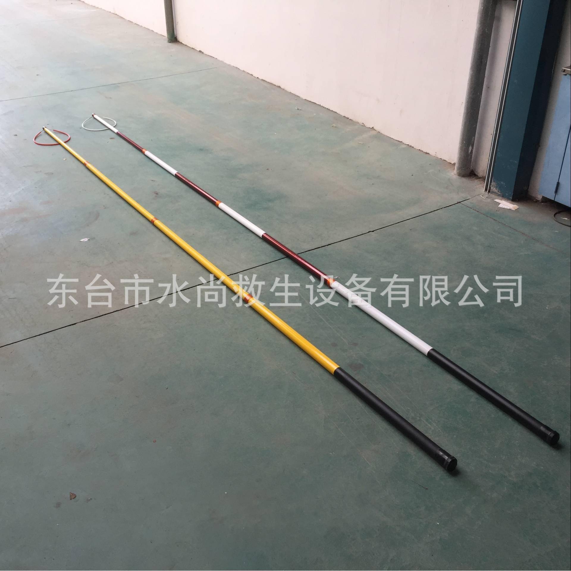 玻璃4.SWY5米救生杆钢船用海事救生缘绝伸缩竿救生杆水上泳池救生