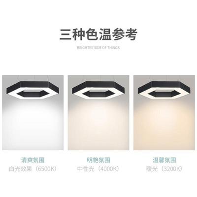 led造办室吊公灯异形TVL六边形健吊身房网咖超市堆头拼接型灯y形