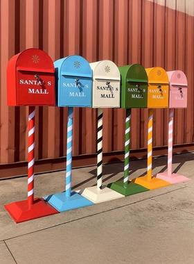 欧式复古铁信箱室外挂墙邮议箱心语箱意箱FRF投艺诉建箱信报箱落