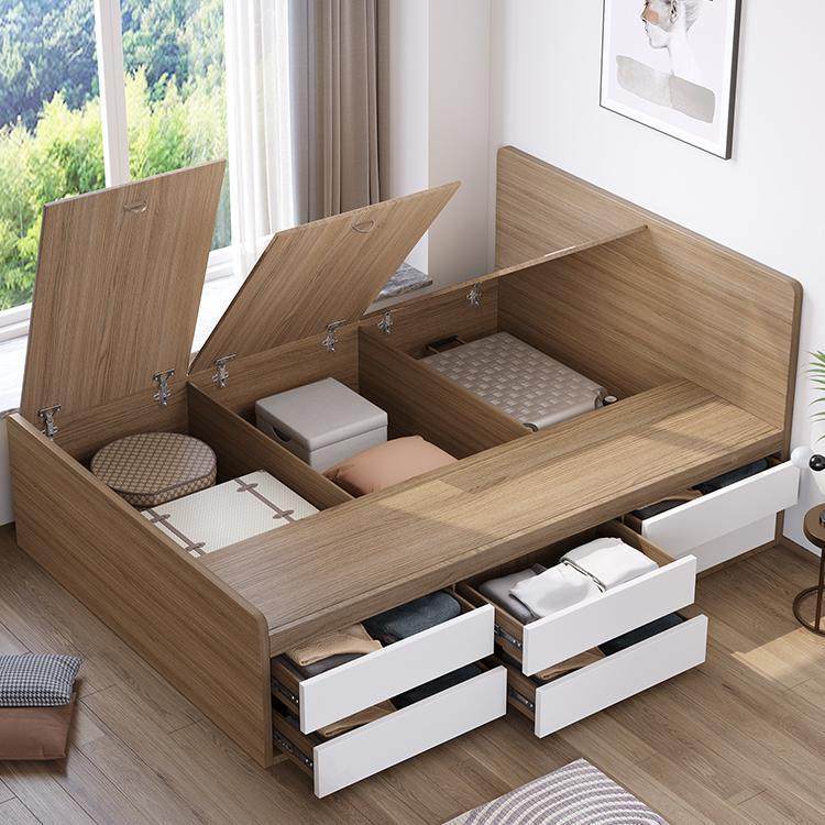 实木榻高榻米床小户型卧室家312用落地床代简储约箱物收现纳床,住宅家具,实木床,淘宝优惠券,粉丝福利购,淘宝优惠卷