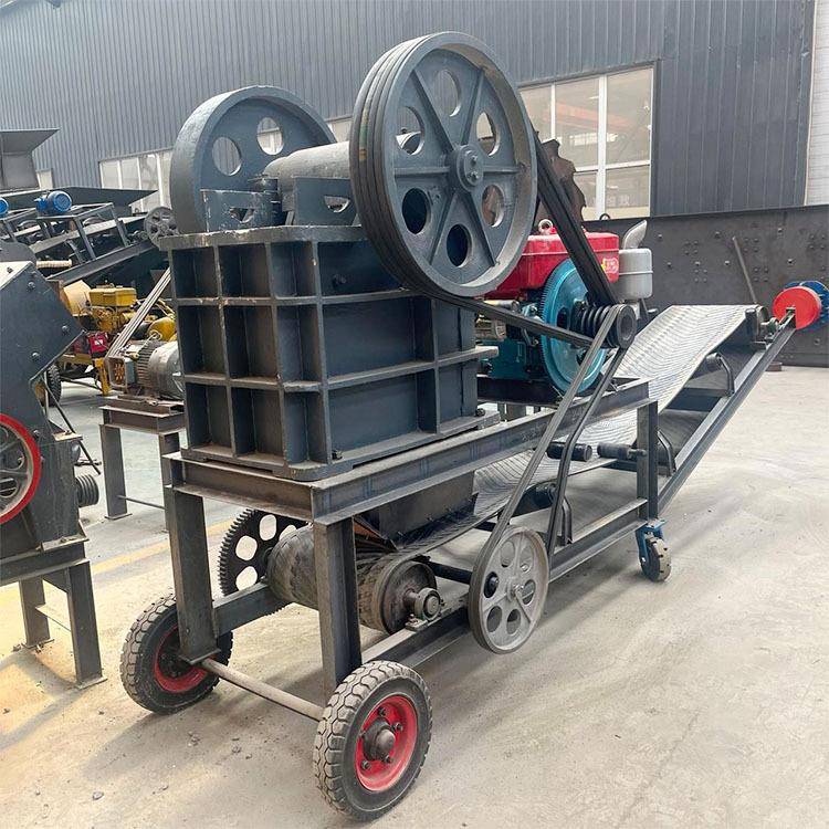小型电动石150*250头碎碎石机建垃圾砖头破打砂机家用筑煤矸石破