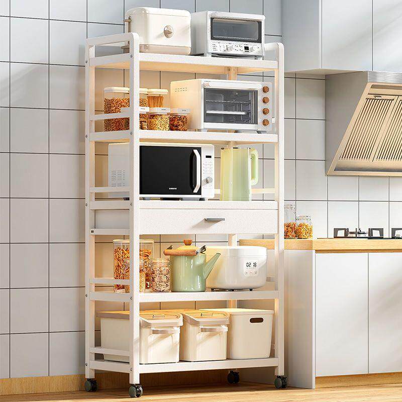 三层房微炉置物架落地多层大尺寸嵌入式烤箱洗厨碗机收纳架波2025