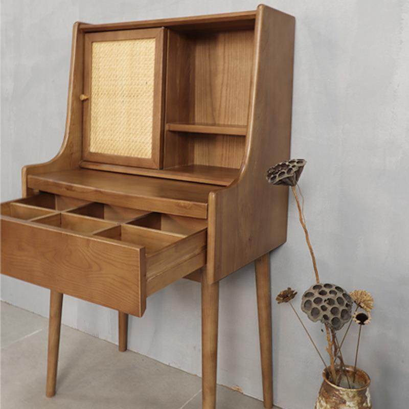 书一桌实木梳妆台收纳书简约体全实木多功01能日桌式编藤柜斗柜抽,住宅家具,梳妆台/桌,淘宝优惠券,粉丝福利购,淘宝优惠卷