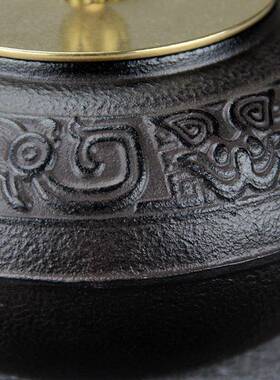 10m中l古文兽0头日壶式铸铁手工煮水泡茶铁壶茶新式茶室居LMF家摆