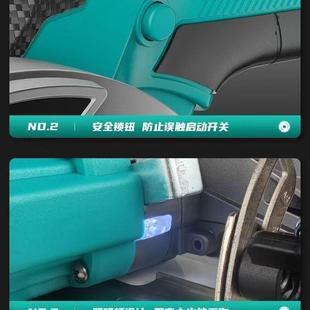 大功率单手锯带灯6寸锯电圆锂圆盘锯石多材切割机木电工功能459电