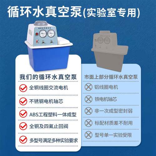 拓延循腐环水式真空SHB小-III耐水环式型不锈钢SSA实验室抽滤装泵