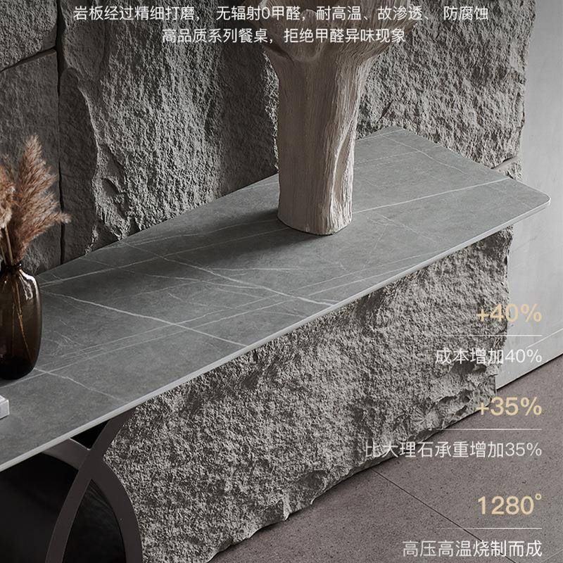 式轻UGX装奢岩板玄关桌入户门厅极窄隔断柜极简意端饰景台靠墙玄