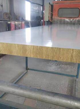 制岩棉净化板玄武岩棉机板棉隔音岩彩钢板烘道板手工WHA化净板