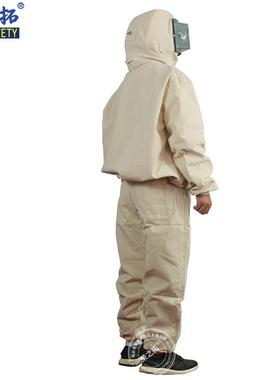 砂机专用防护服帆防尘服打砂封衣RTPS65喷砂喷服帆布布闭防尘喷漆