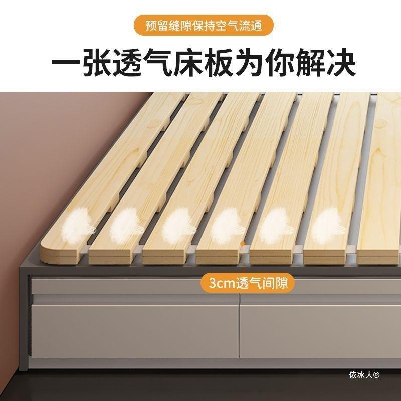 榻榻米床床架实骨木叠排架床?1垫地铺折透气防潮床板可折叠松木架图片