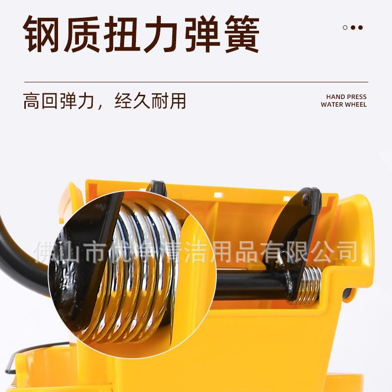 商用拖桶把榨水车酒店专挤水拖地家用压可排水单用桶手OQA高脱水