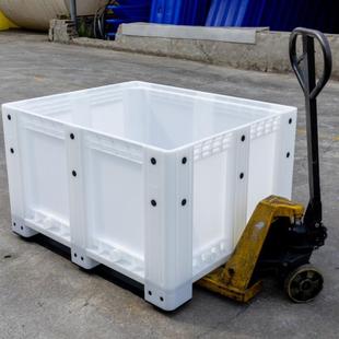 卡板箱带QHS盖塑料号卡板箱式 转围板箱配 托盘折箱叠大周转厚中款