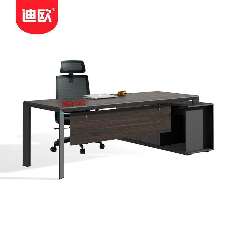 定简约英伦金钻系列总管JZ-D0218裁色老板办公桌子制主经理胡桃木