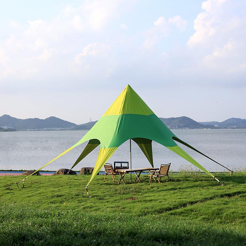 户外露SIBA-P营幕帐篷天超大型营地用万山防晒重雨遮阳防棚多色拼