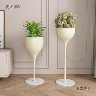 式法奶油风花饰架子花盆架阳落地台室内装LWGQ5ESI架置物架麦太保