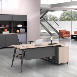 小型板办公桌总裁桌极简现经老理柜总监主管单人电代COH脑桌椅一