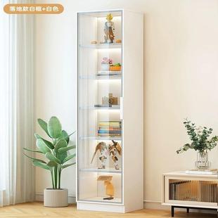 书柜展柜尘一体落地防置物柜家用书架客示厅靠WEL墙储现物柜玻璃