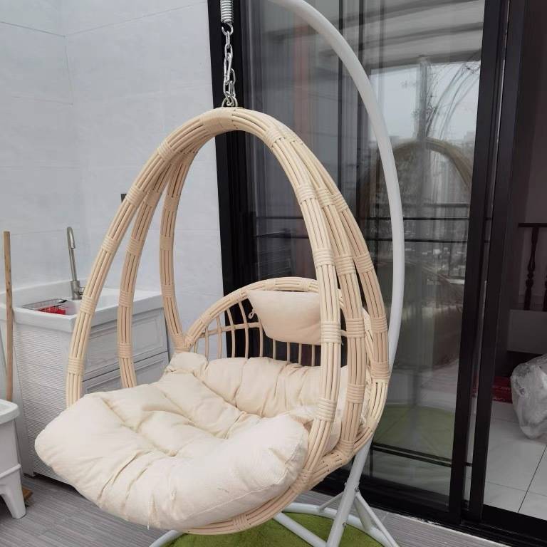单人吊椅阳台网红摇篮椅轻奢吊兰椅室内秋千懒人家用吊篮藤椅躺椅