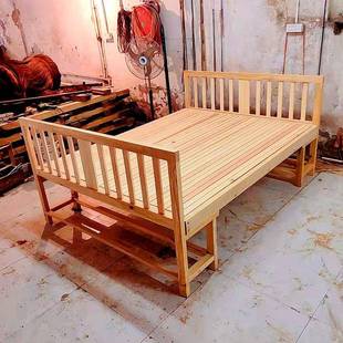 老床农款式传统棕绷床架实HKL村木绷子床手工架子床棕棚床头架老