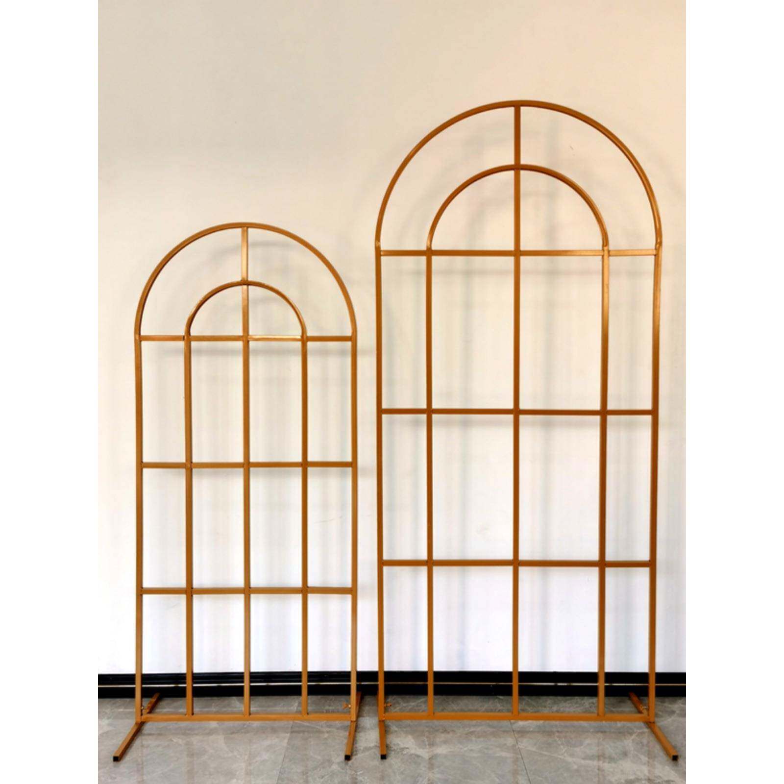 庆艺拱形背景花田喜事屏摆风婚礼铁迎宾区布UQB置花婚架门橱窗装