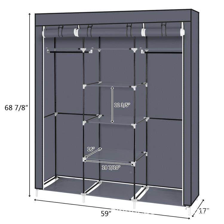 款简易无纺布大号双挂衣柜ZH150509防收纳挂衣柜衣橱架收衣纳尘爆,收纳整理,收纳柜,淘宝优惠券,粉丝福利购,淘宝优惠卷