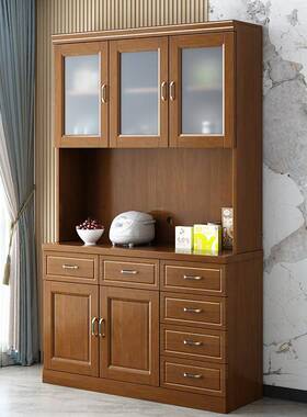 实木餐边柜高柜酒柜31660一体厅靠餐中式墙现代客厅储物柜家用柜