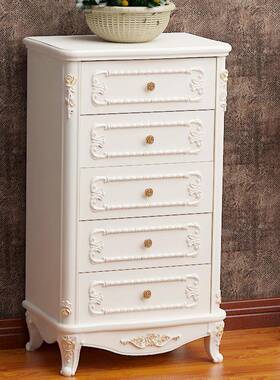欧式五斗柜卧室五橱实木抽屉客厅斗56800斗三斗柜柜组合白色四雕