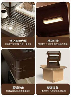 明峥家厂实木床头柜替代品简45471约现代小型家用具卧灯储物室柜