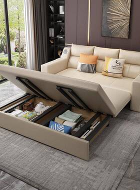 洗多功能折沙发床坐卧两用卧室奢单人免叠江轩206科技布家用懒人