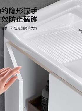 陶瓷洗带衣盆搓板蜂窝铝洗衣45274洗池阳台吊柜浴室柜洗衣手一柜