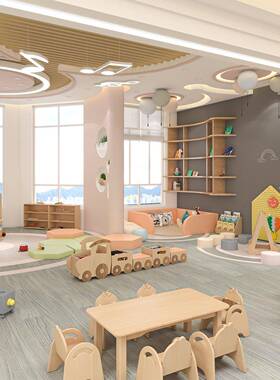 幼园进口榉18755木萌豆育系列组合柜托儿儿童功早教中心多能区角