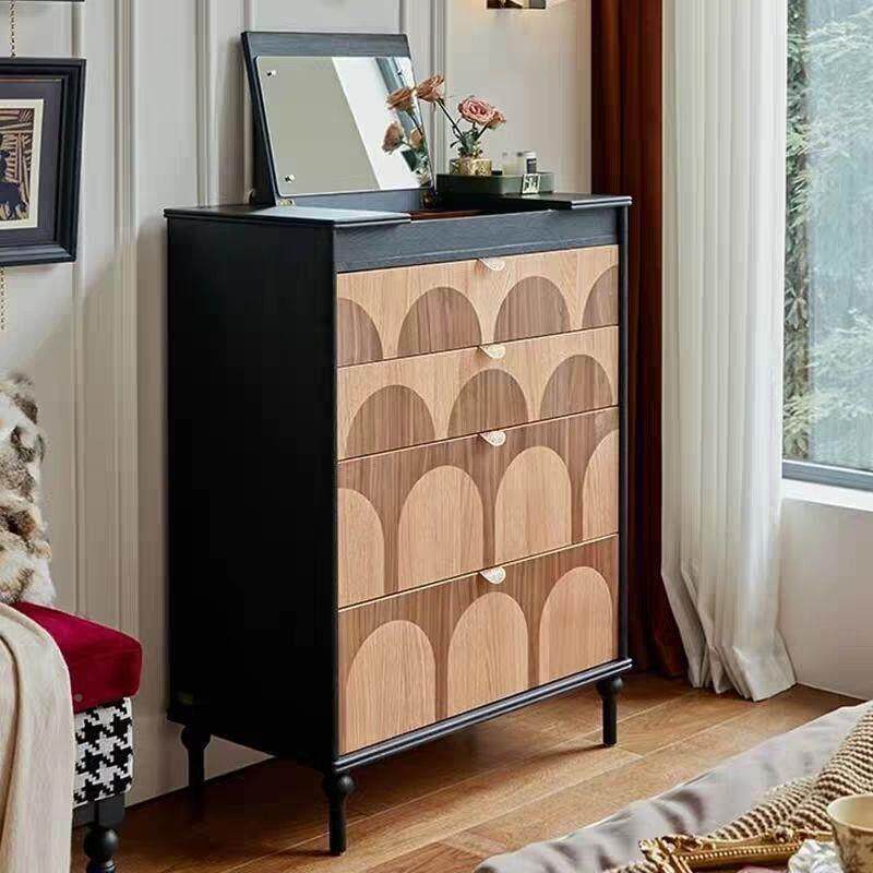 法式古风实木妆卧梳室五复99斗柜美式乡村收纳储柜抽物屉家用