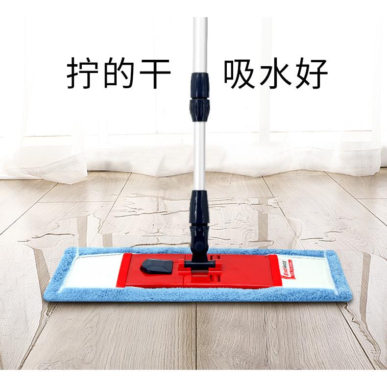 伊司达布套平板拖把旋转拖地木地板免手洗家用地拖平底拖布一拖净