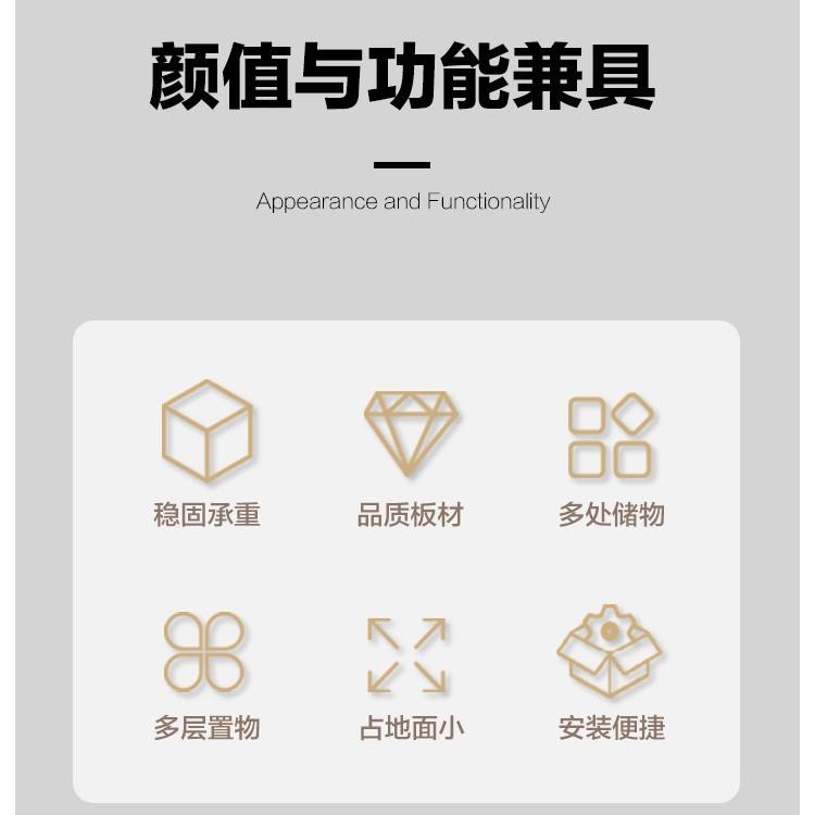 床头柜书架卧室家用简约现代床边架子加高收纳柜储物柜多层置物架