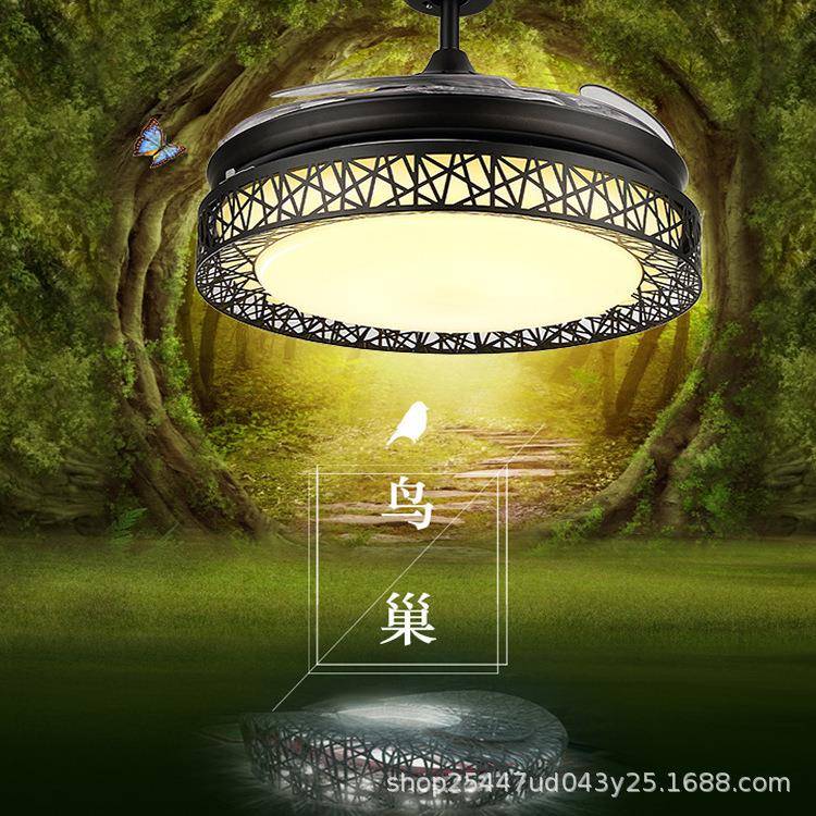 LED隐形风扇灯卧室客厅餐厅风扇灯电风扇家用吊扇灯