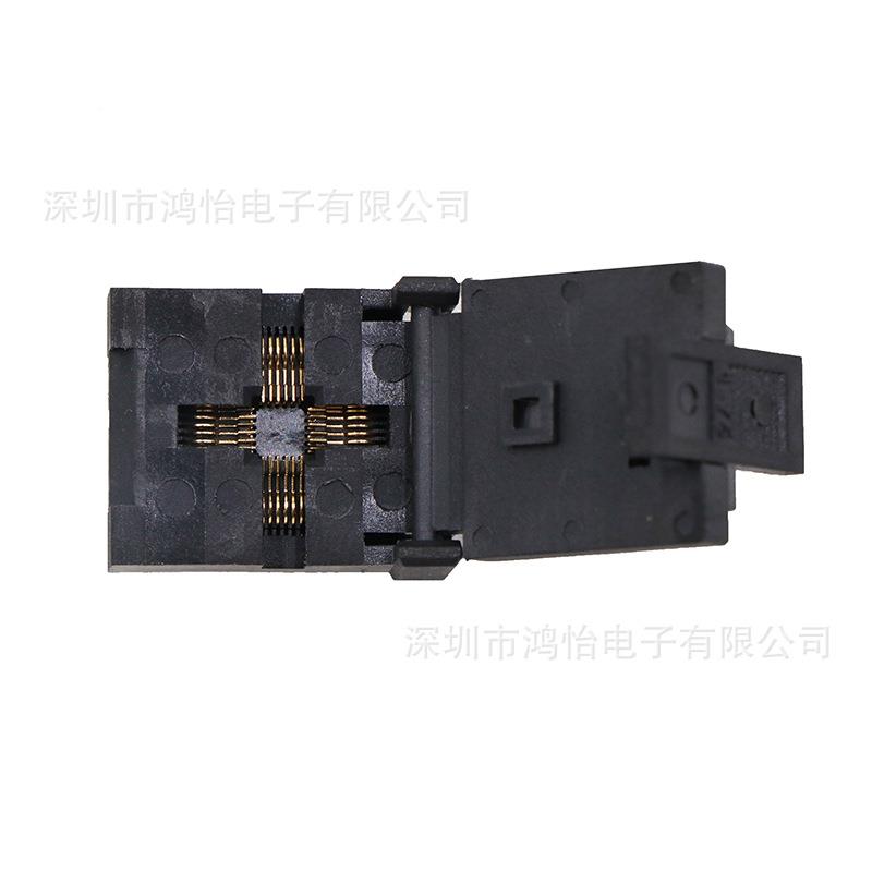 QFN24-0.间座距翻5盖式弹片老化m座尺寸SGV4*4m编程烧录芯片夹具