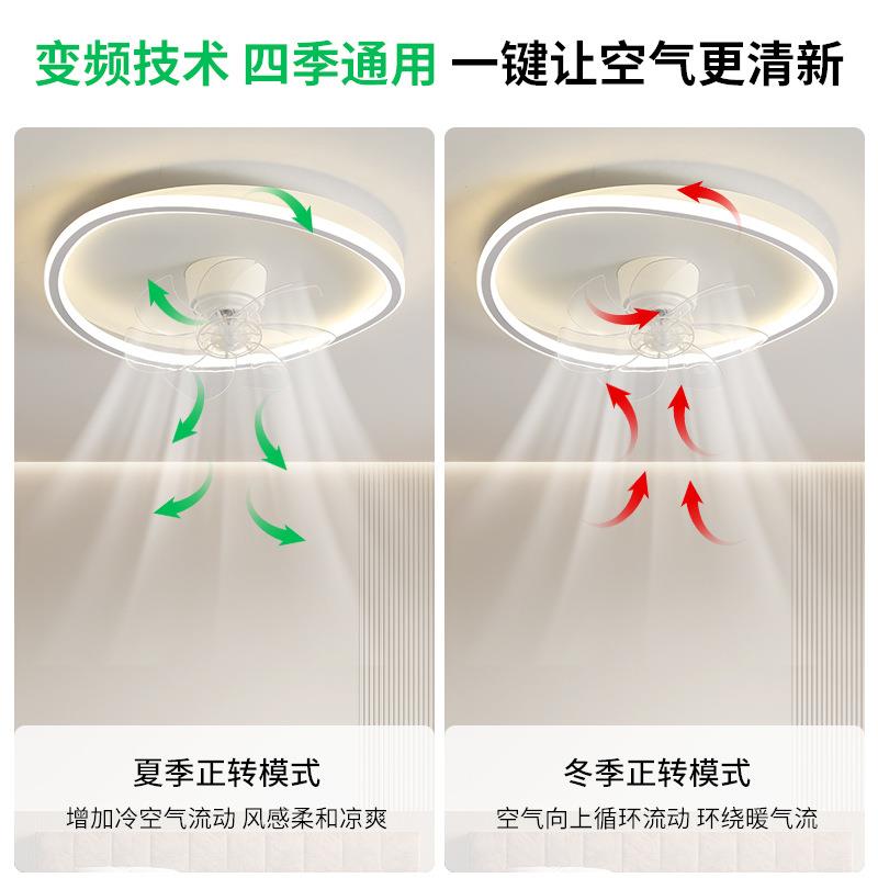 卧室风扇灯现代客厅餐厅一体静音风扇灯超薄带电风扇灯26