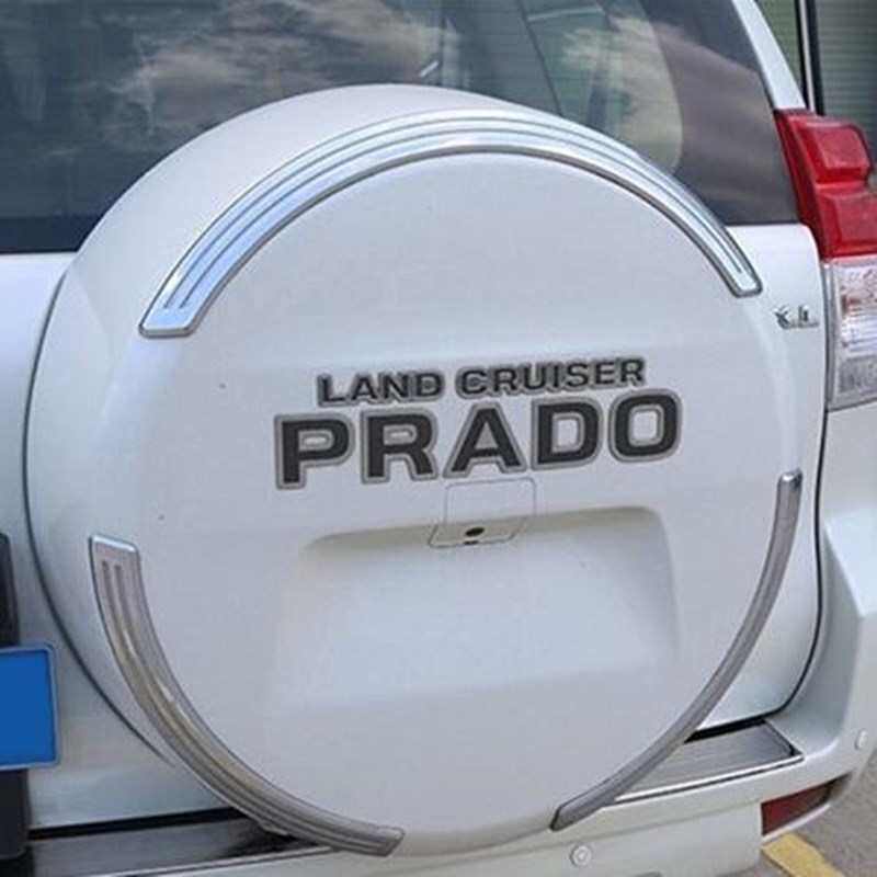 10-20新款普拉多备胎罩中东霸道2700后备胎壳亮条字母贴纸改装