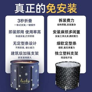 人全桶身浴桶童家用沐浴洗澡儿盆加厚浴 泡286澡桶可折叠免安成装