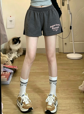短裤女夏季小个子高腰宽松百搭辣妹风三分裤显瘦运动直筒阔腿裤潮
